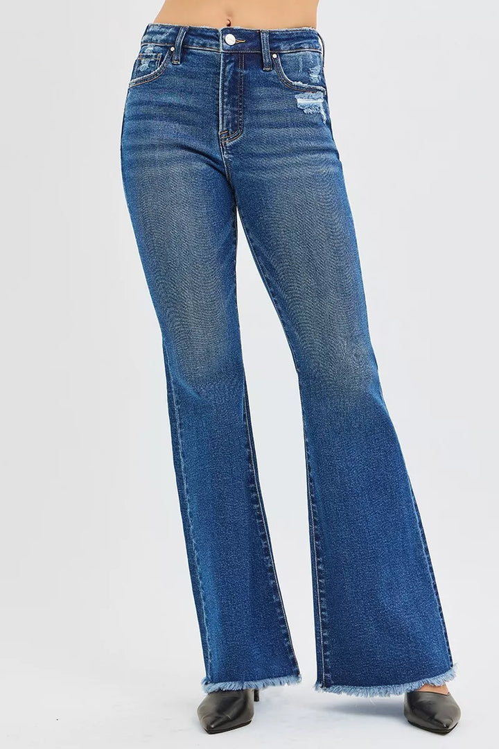 Dark Risen High Rise Flare Jeans 1