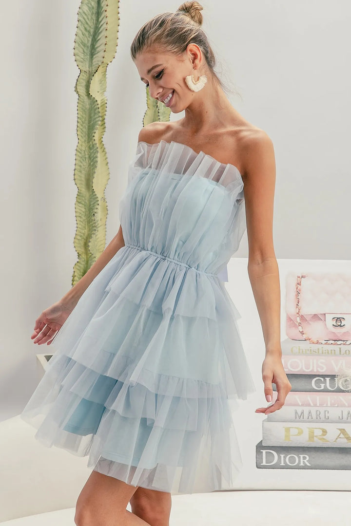 Bibi Sleeveless Layered Organza Dress
