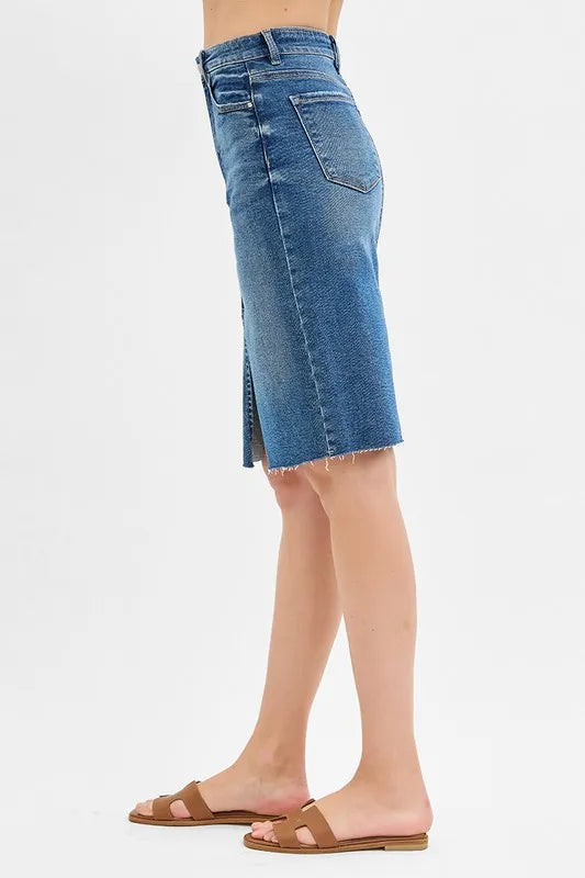 Medium Risen High Rise Front Slit Pencil Skirts