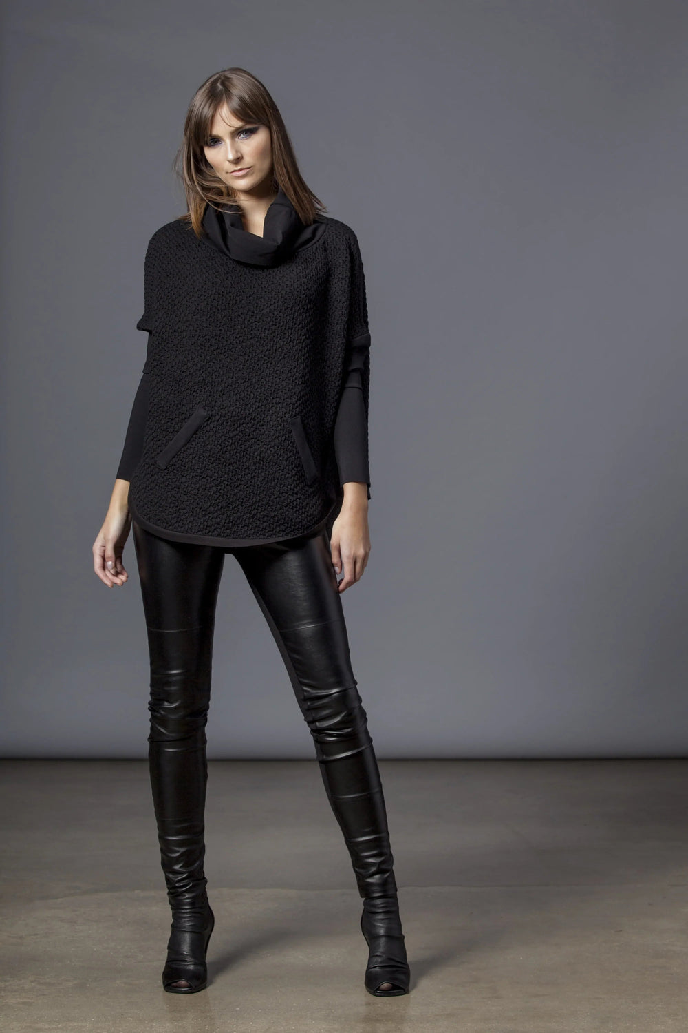 Small Texture Cowl Sweater