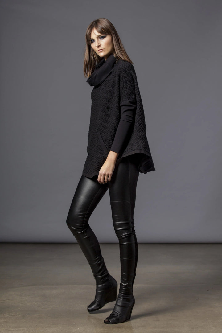 Large Texture Cowl Sweater