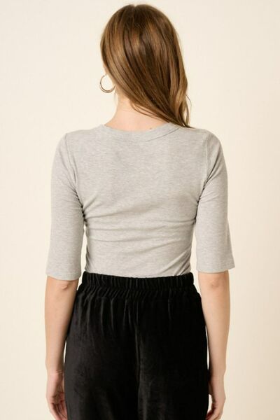 H.Grey Mittoshop Round Neck Half Sleeve T Shirt
