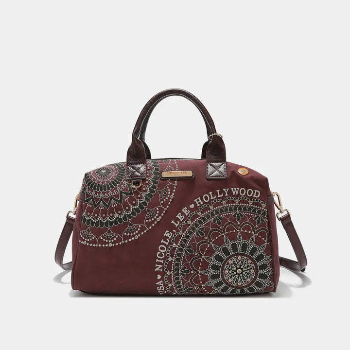 Nicole Lee Usa Rhinestone Decor Boston Bag