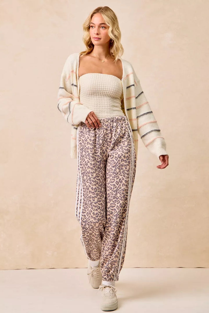 Bibi Side Lines Leopard Track Pants