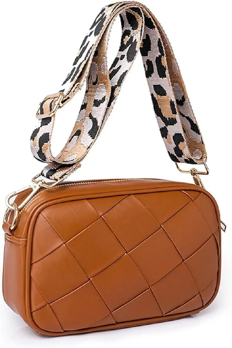 Black Zenana Cassette Woven Crossbody Bag