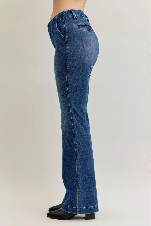 Dk Judy Blue Full Size Mid Rise Bootcut Jeans With Welt Pockets Plus Size