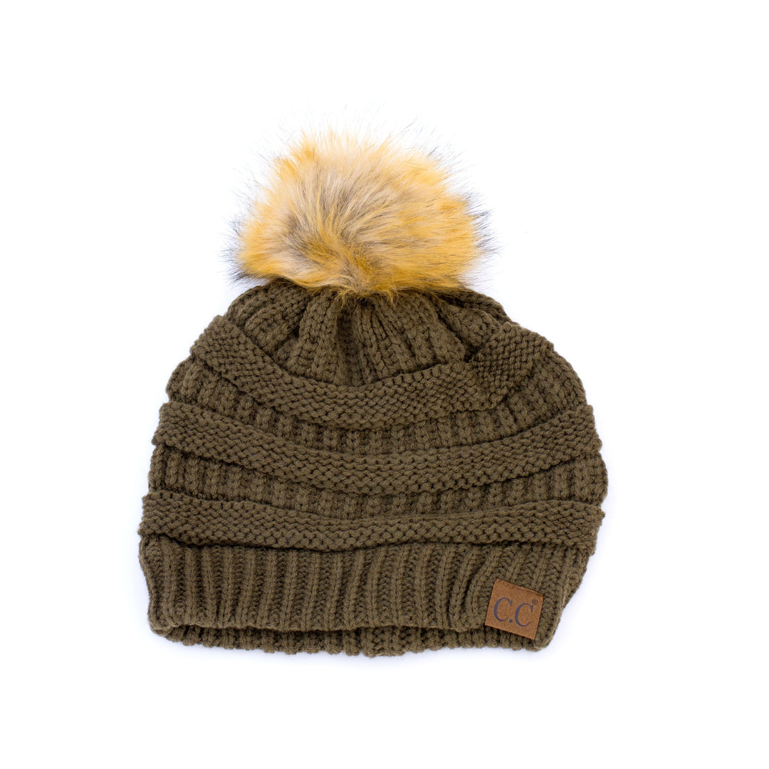 C C® Fur Pom Beanies