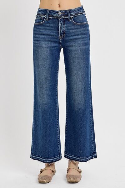 Dark Risen Full Size Tummy Control Bootcut Jeans Plus Size