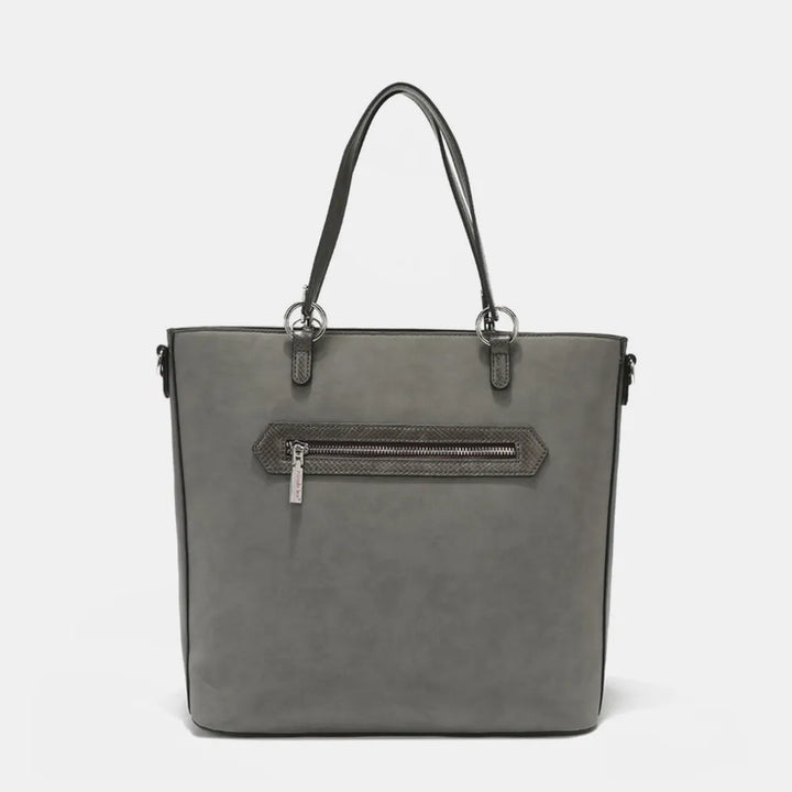 Nicole Lee Usa Metallic Stitching Embroidery Inlaid Rhinestone Tote Bag