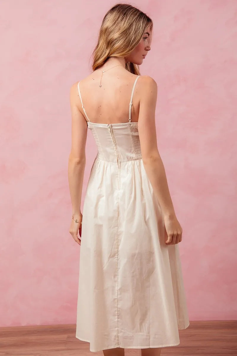 So Me Smocked Sleeveless Casual Everyday Dress With Slit 1