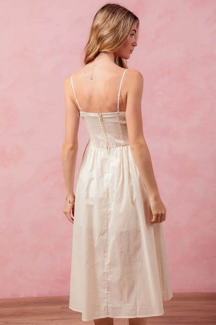 So Me Smocked Sleeveless Casual Everyday Dress With Slit 1