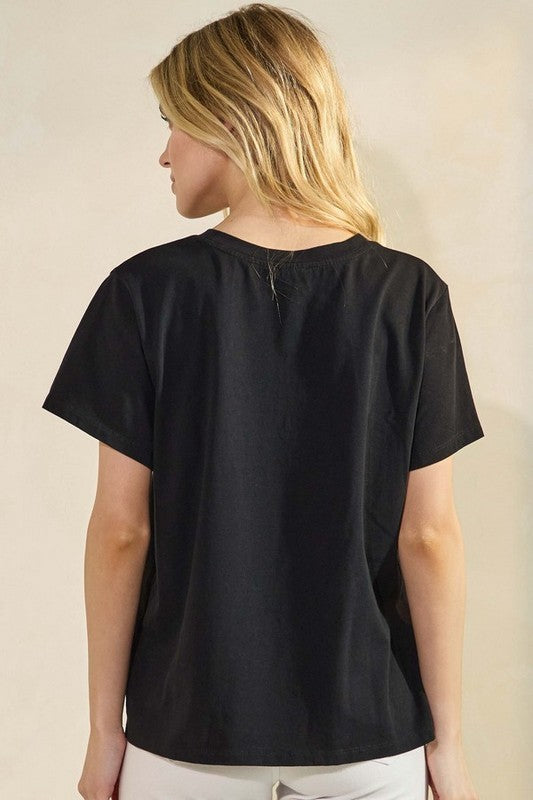 Black I Can Do All Things Graphic Cotton T Shirt 1