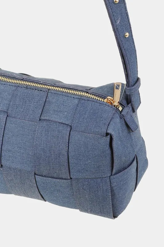 Fame Woven Crossbody Bag With Adjustable Strap