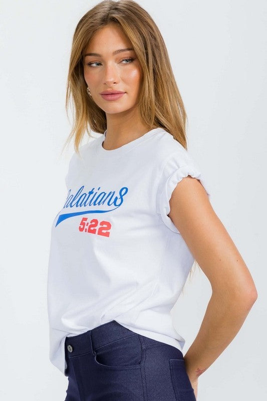 White Fruit Of The Spirit Graphic Cotton T Shirt