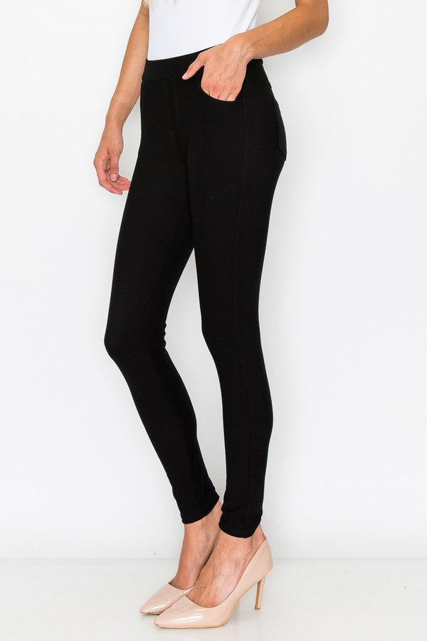 Khaki Ladys Ponte Pants