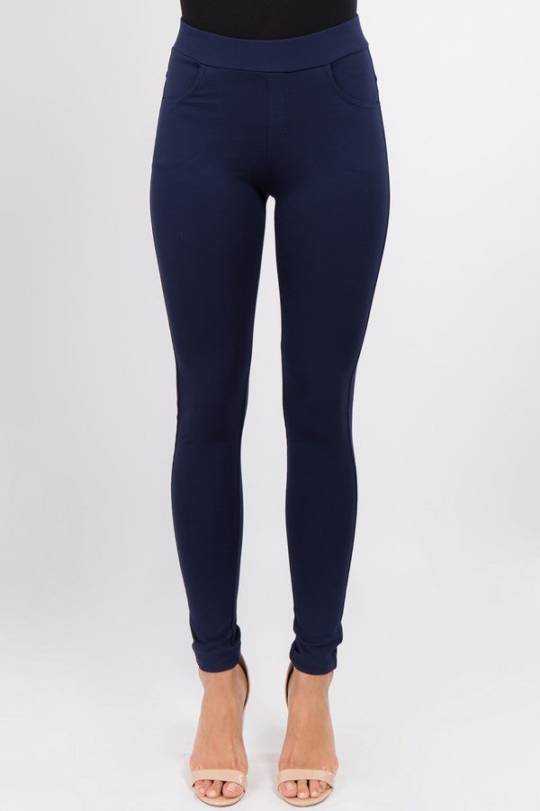 Khaki Ladys Ponte Pants