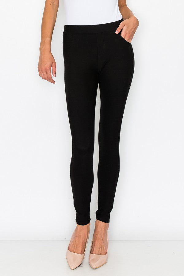 Khaki Ladys Ponte Pants