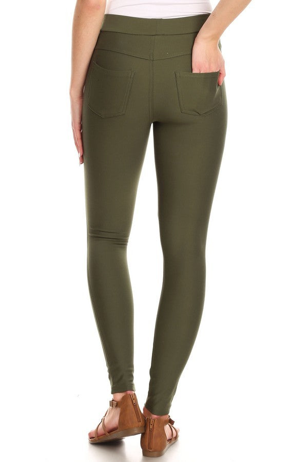 Navy Blue Ladys Ponte Pants