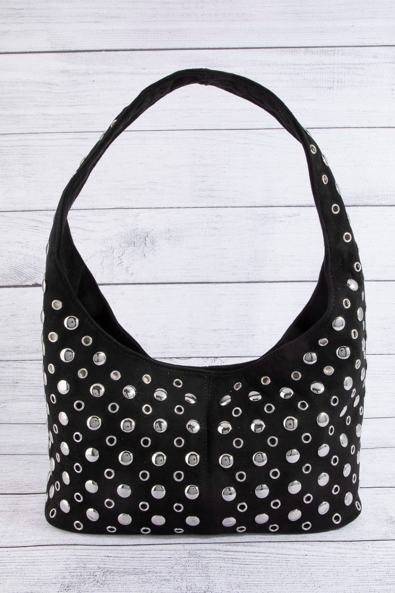 Fame Multi Rivet Studded Shoulder Bag
