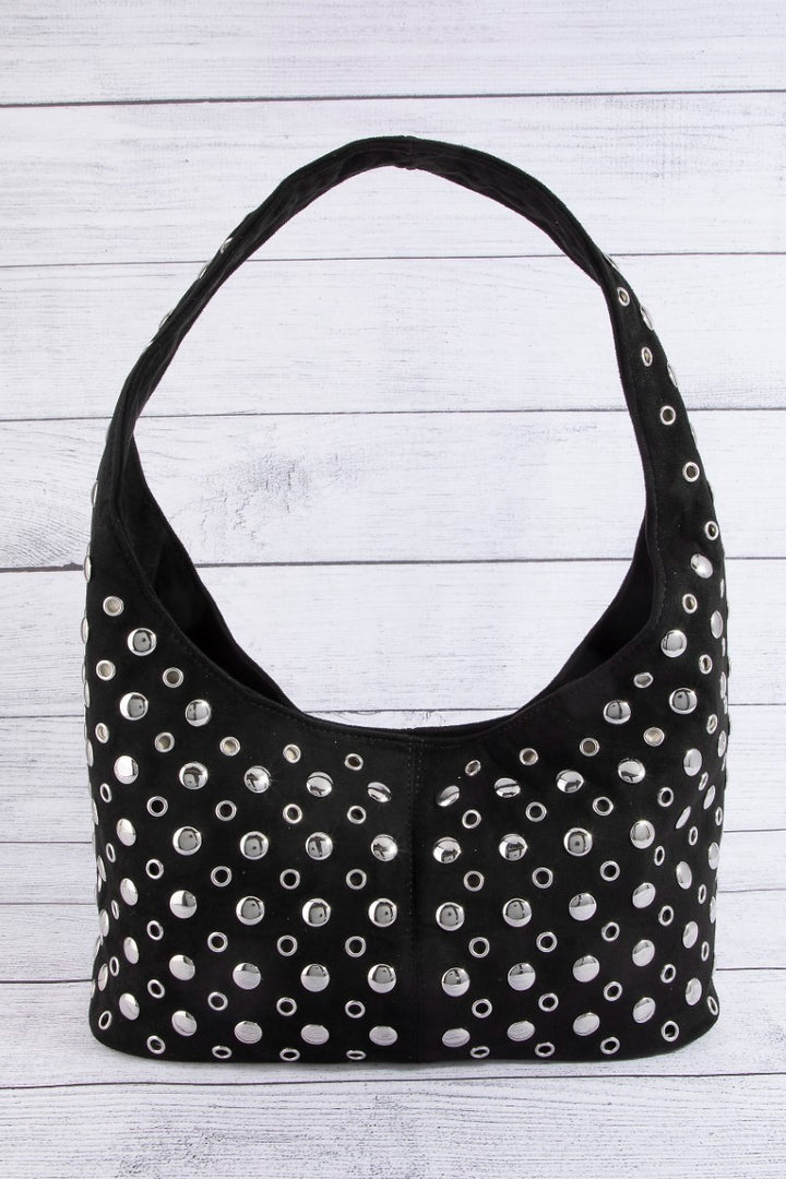 Fame Multi Rivet Studded Shoulder Bag