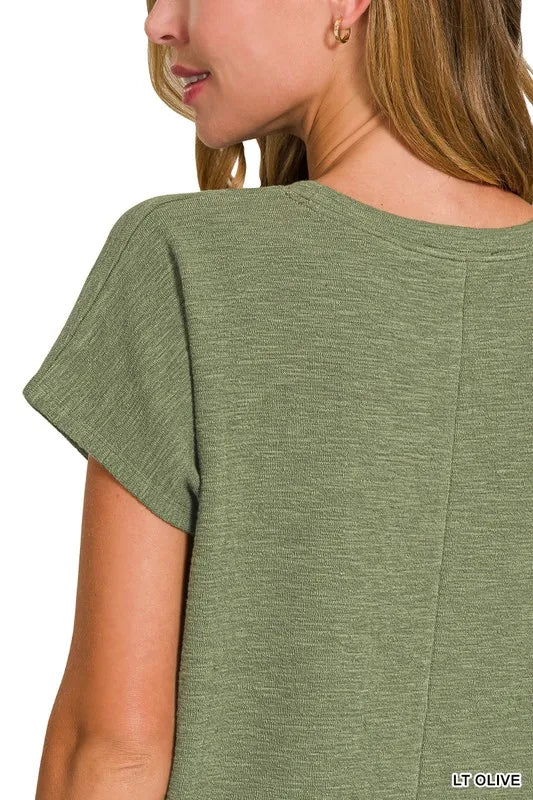 Zenana Round Neck Short Sleeve T Shirt