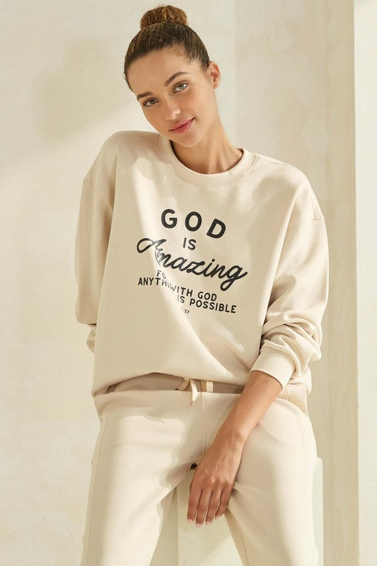God Is Amazing Ultra Comfy Pullover Sweatshirt 1