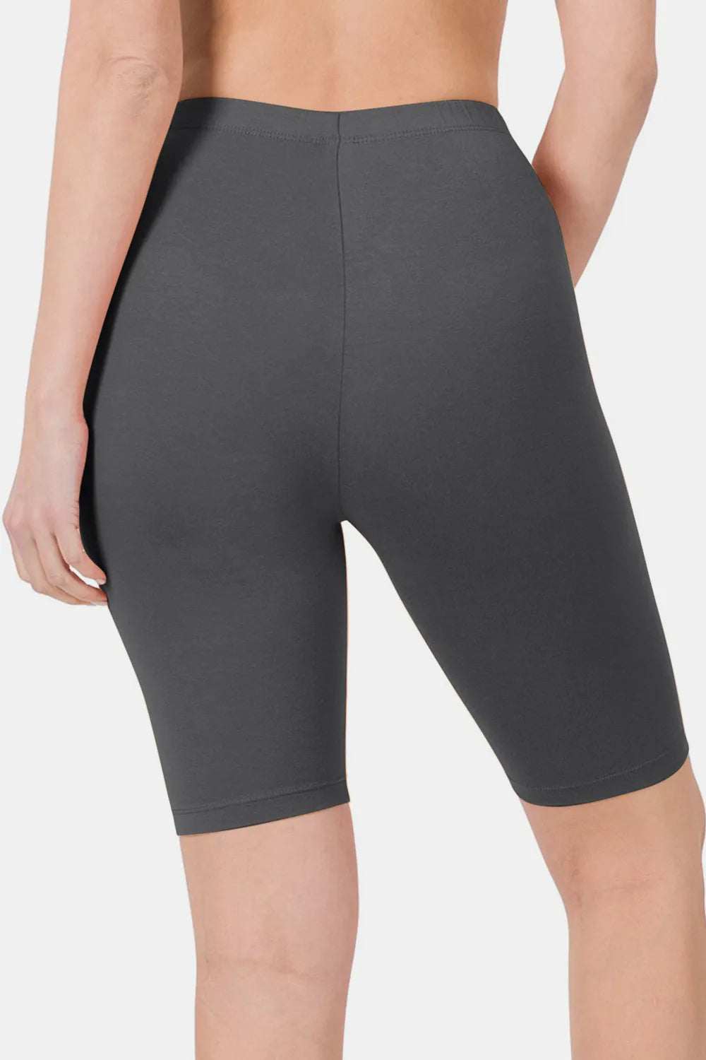 Ash Grey Zenana High Waist Bermuda Shorts 1