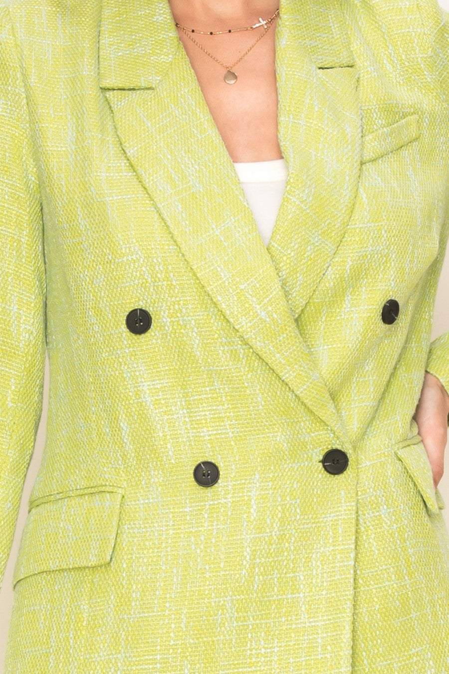 Sugarplum Long Sleeve Double Breasted Blazer