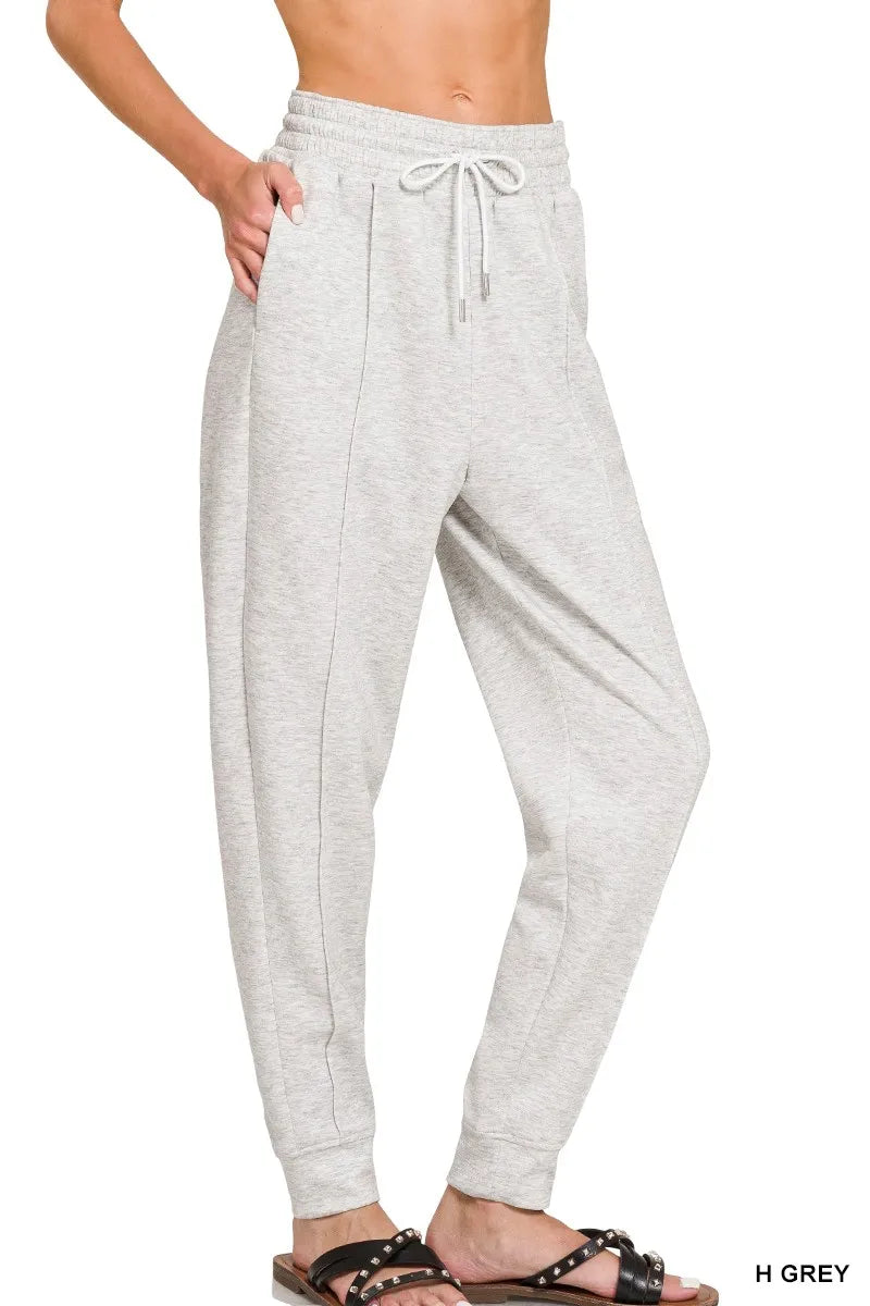 H Grey Zenana Drawstring Sweatpants With Pockets