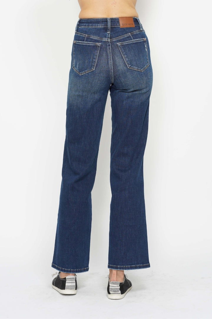 Dark Judy Blue Full Size High Waist Tummy Control Jeans