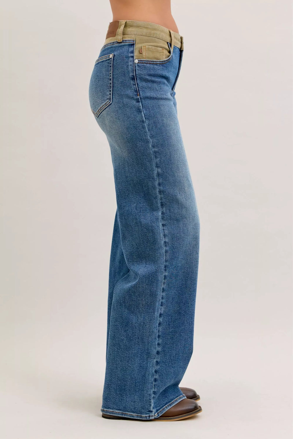 Md Judy Blue Mr Column Straight Jeans With Corduroy Waist