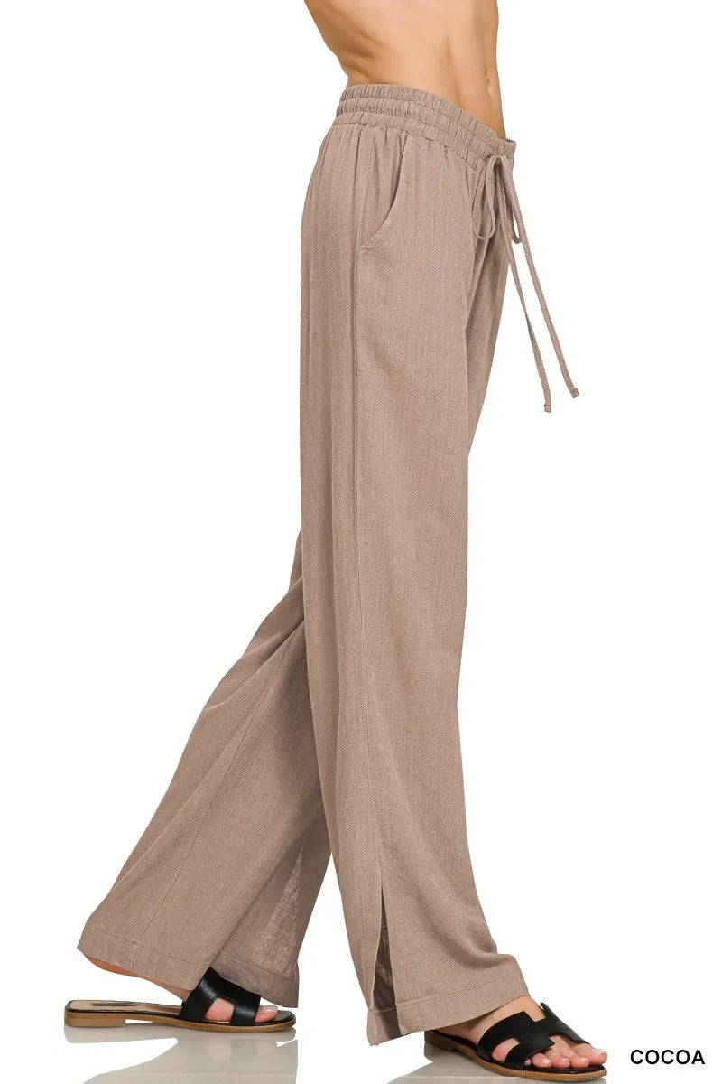 Cocoa Zenana Linen Drawstring Pants 3
