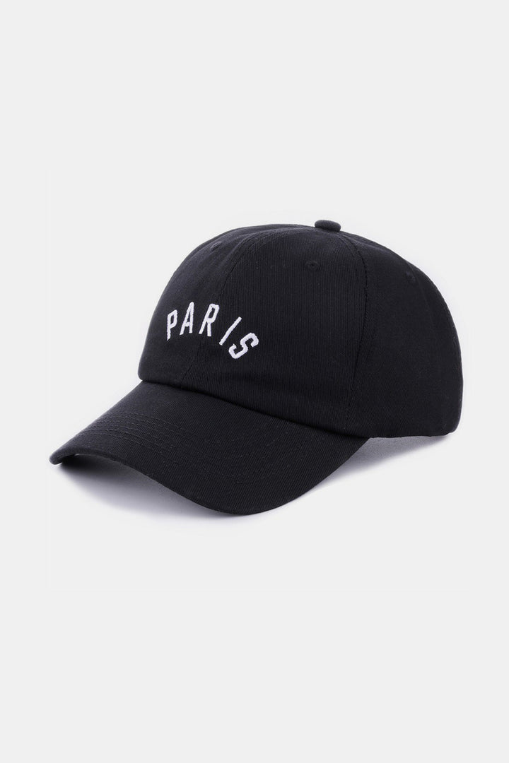London Black Zenana Embroidered City Baseball Cap