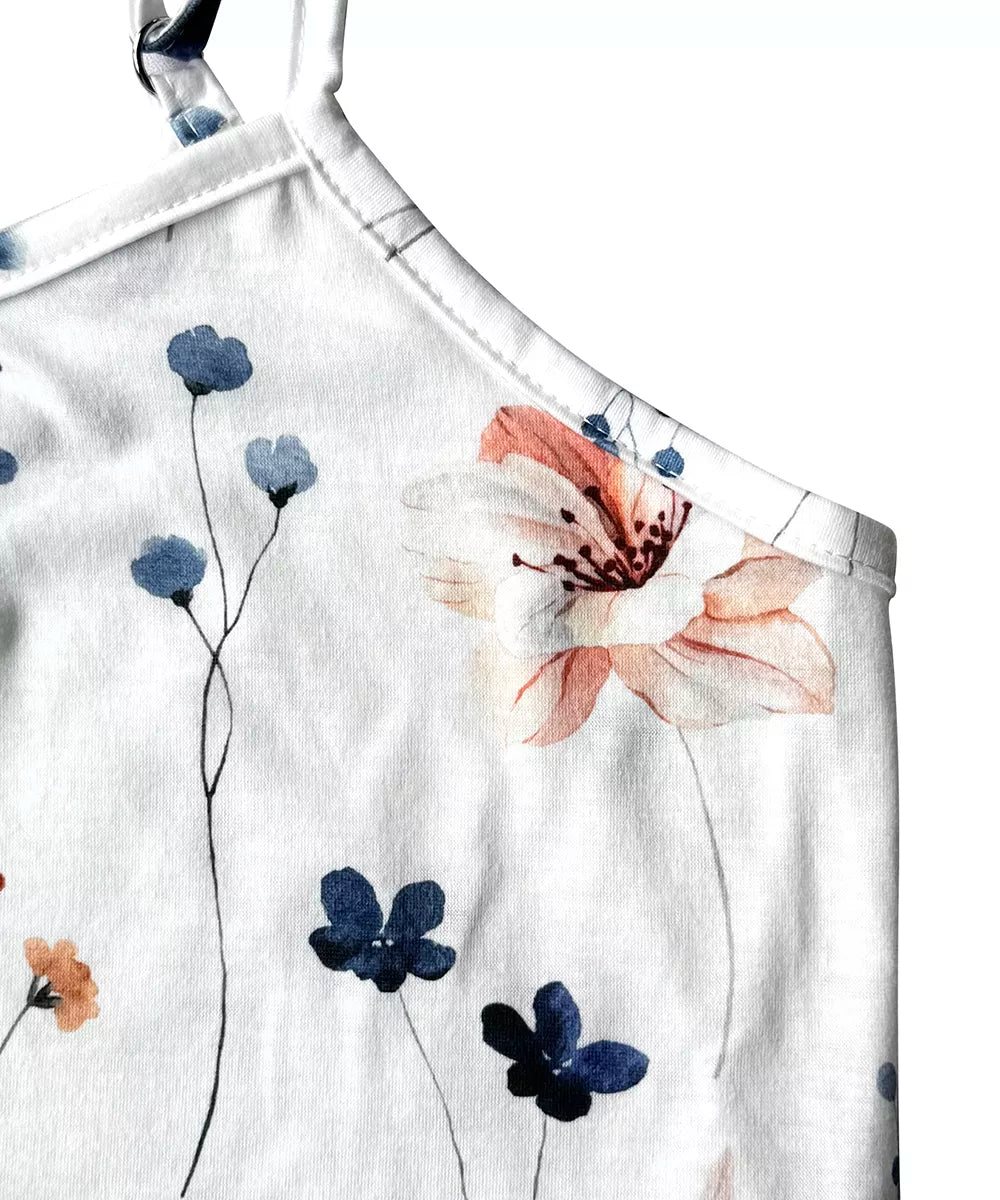 Floral Print Spaghetti Strap Casual Jumpsuit