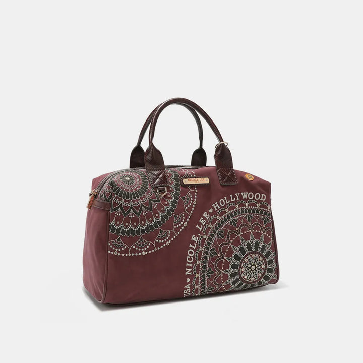Nicole Lee Usa Rhinestone Decor Boston Bag