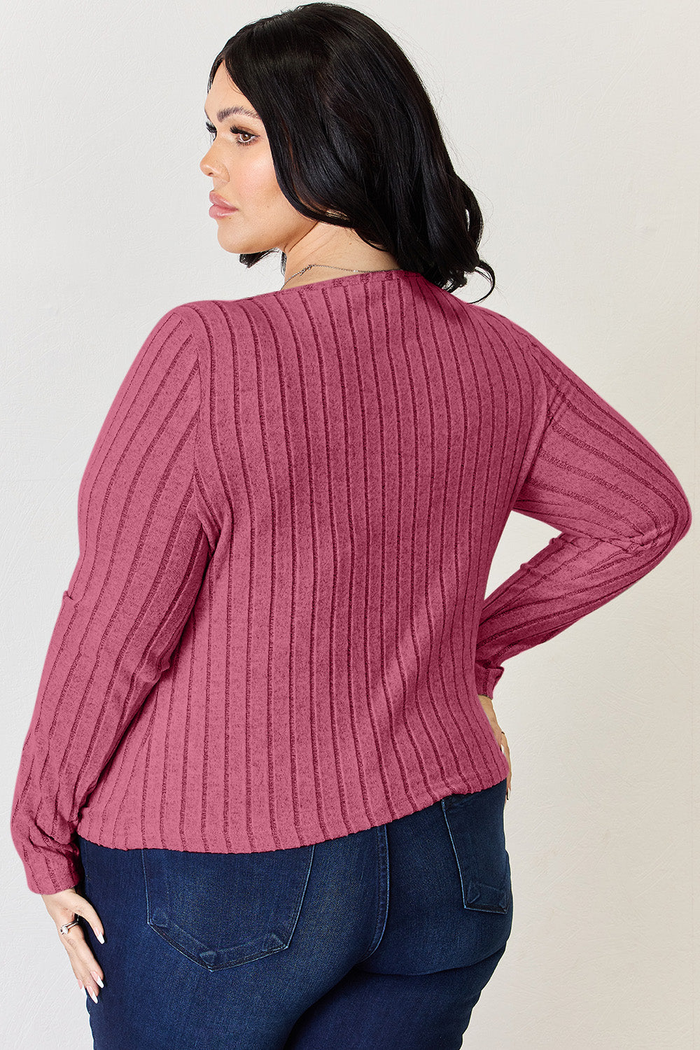 Basic Bae Full Size Ribbed Long Sleeve T Shirt