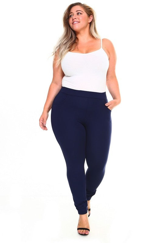 Ladys Plus Size Ponte Pants Plus Size