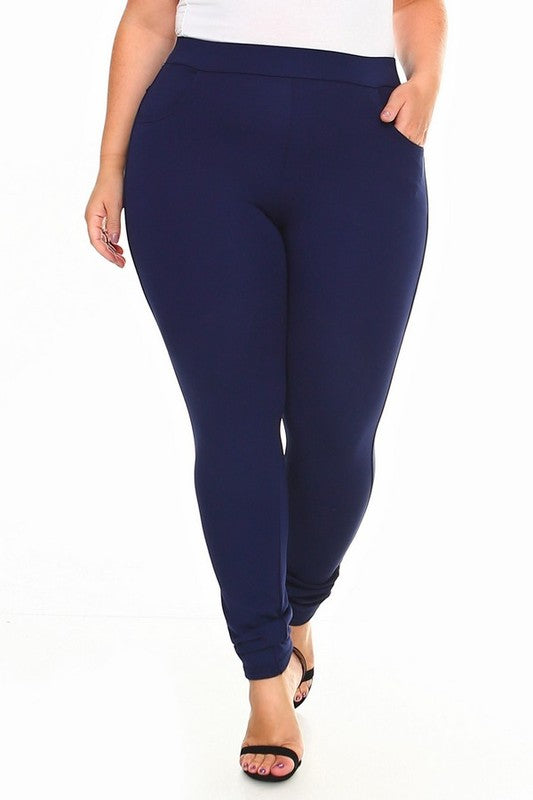 Ladys Plus Size Ponte Pants Plus Size