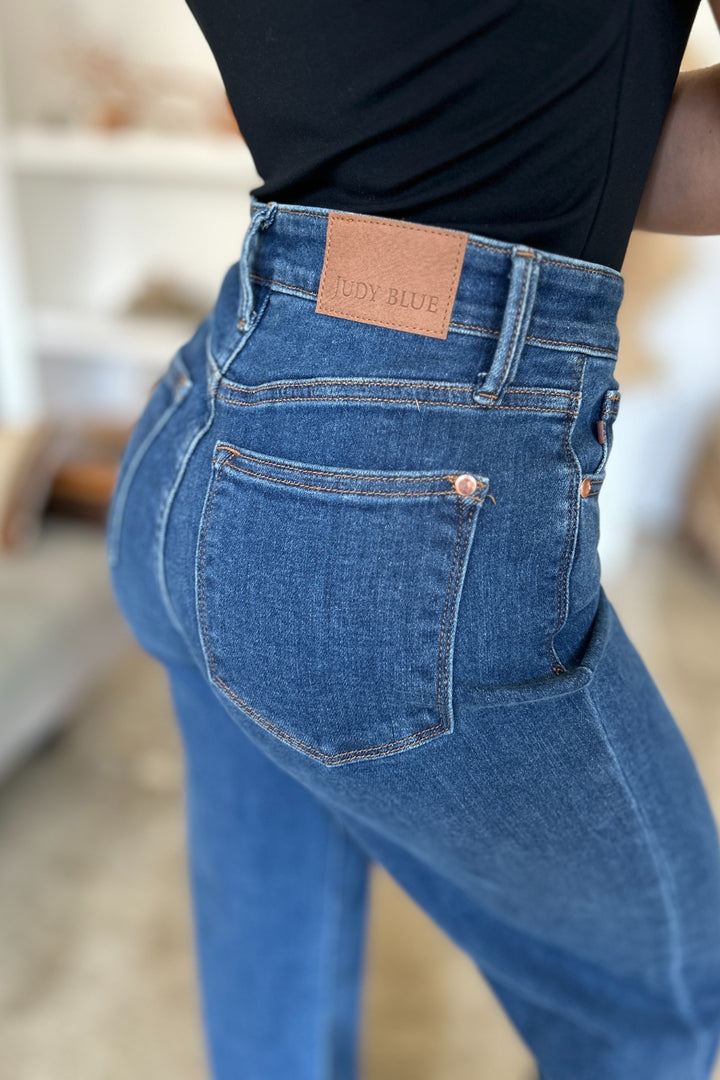 Medium Judy Blue Full Size High Rise Straight Jeans