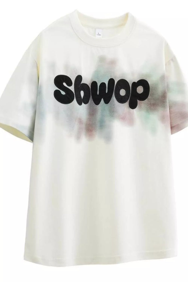 Beige Plus Size Letter Graphic Short Sleeve T Shirt