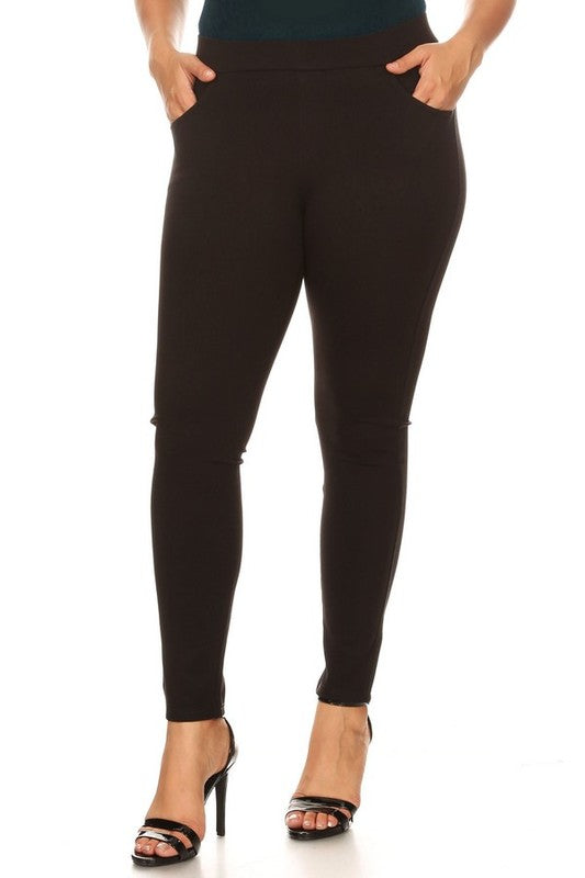 Ladys Plus Size Ponte Pants Plus Size