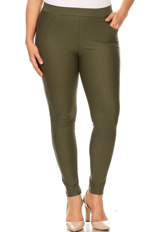 Ladys Plus Size Ponte Pants Plus Size
