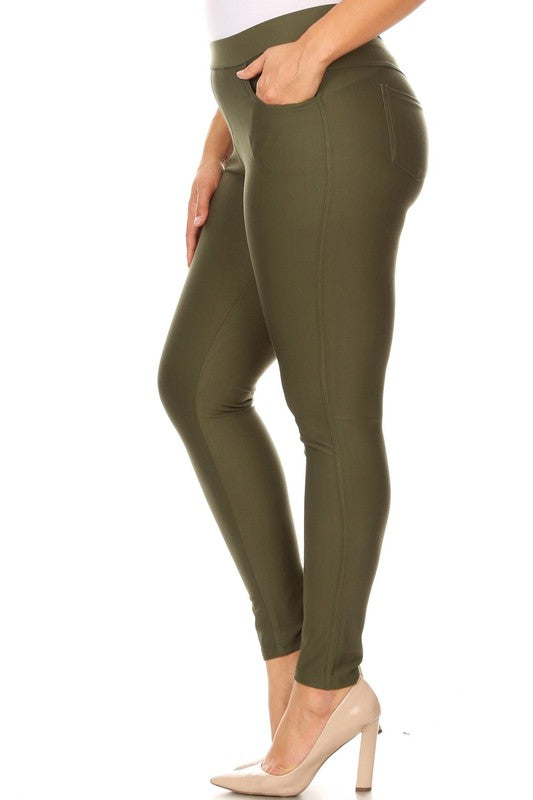 Ladys Plus Size Ponte Pants Plus Size