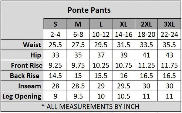 Olive Ladys Plus Size Ponte Pants Plus Size