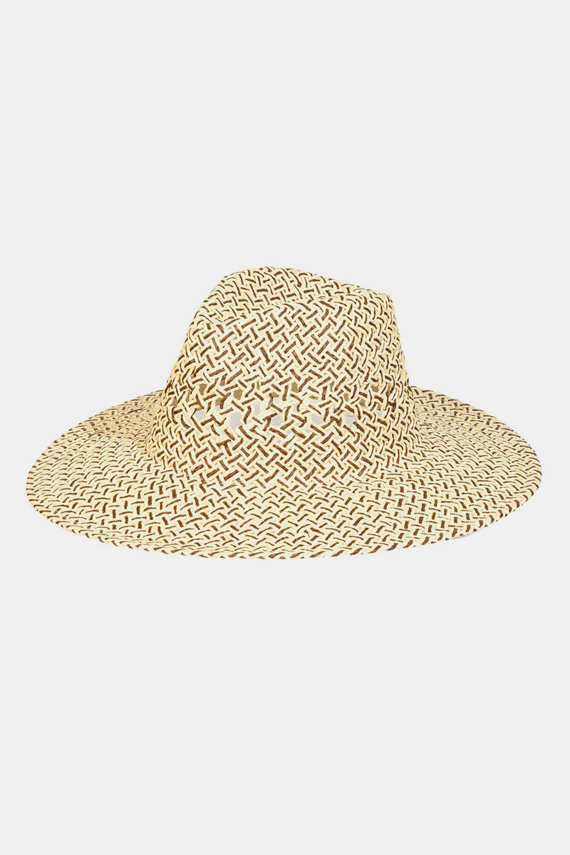 KA Fame Cutout Woven Straw Hat