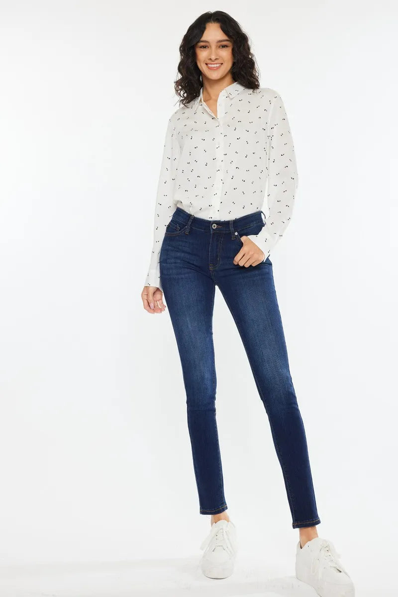 Super Dark Kancan Mid Rise Super Skinny Jeans