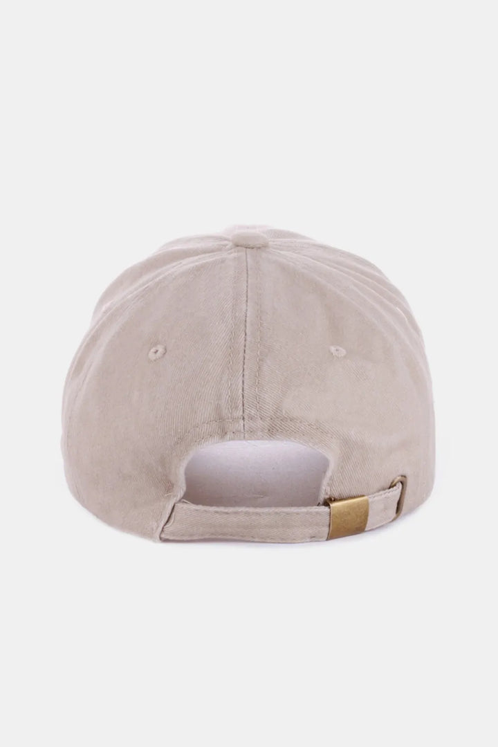 Atlanta Navy Zenana Washed Atlanta Embroidered Baseball Cap