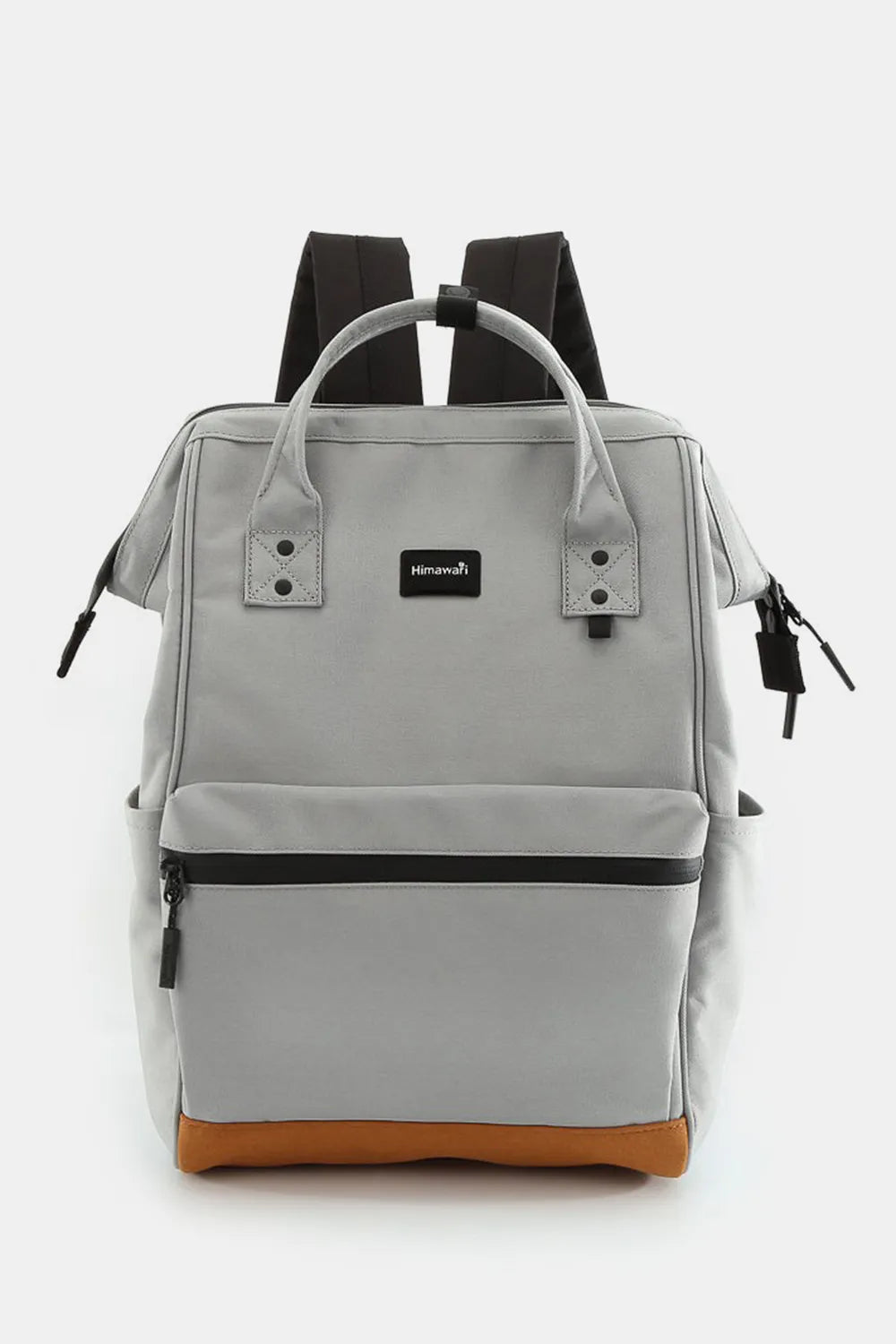 Gray Himawari Waterproof Canvas Travel Backpack Bag With Usb Port
