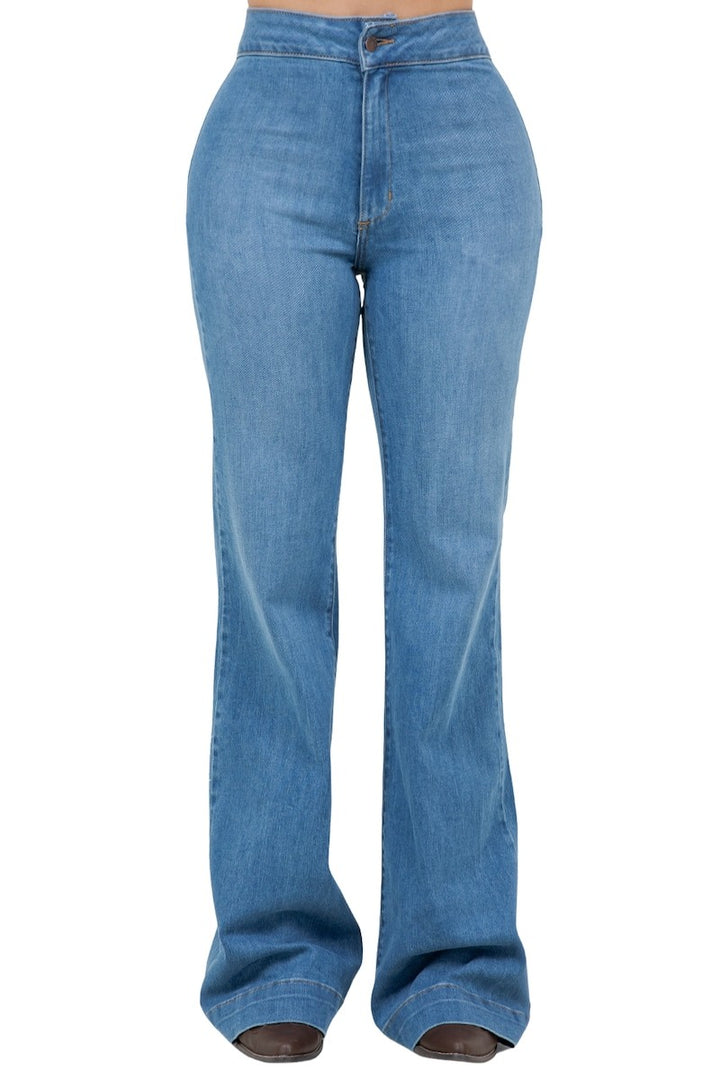 medium blue Harley Wide Leg Med Blue Inseam 32