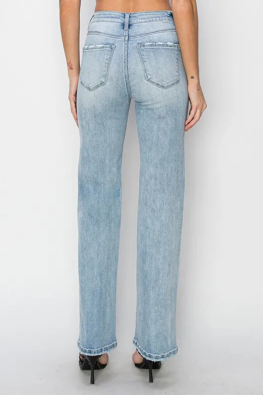 Light Risen High Rise Straight Jeans